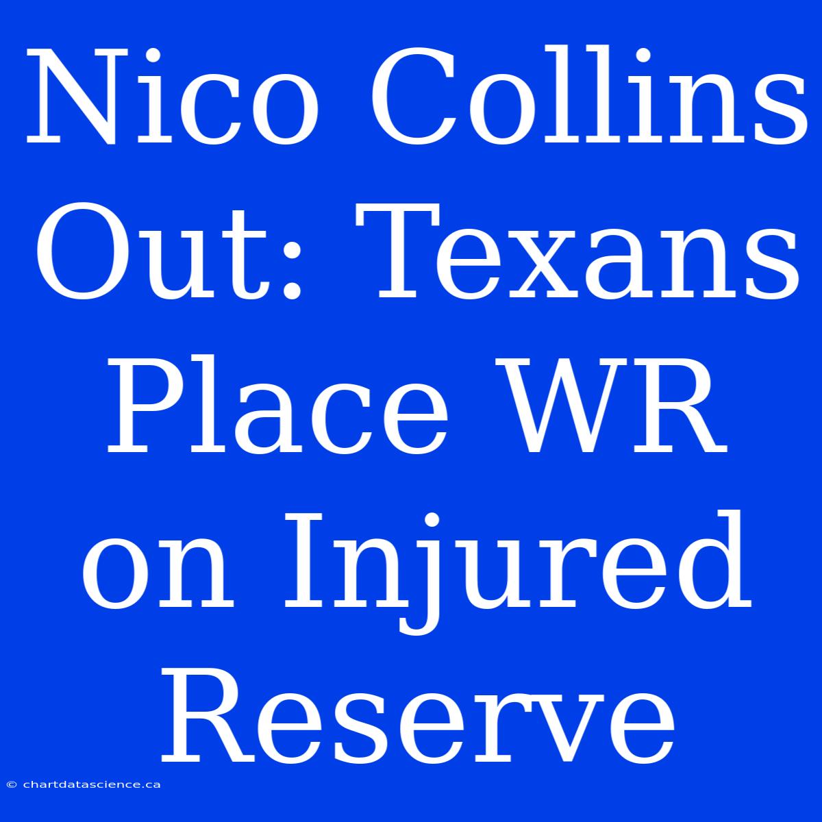 Nico Collins Out: Texans Place WR On Injured Reserve