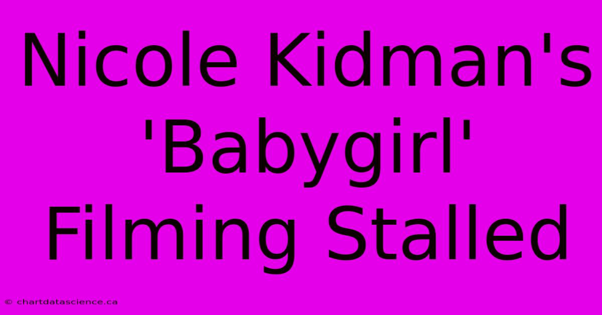 Nicole Kidman's 'Babygirl' Filming Stalled