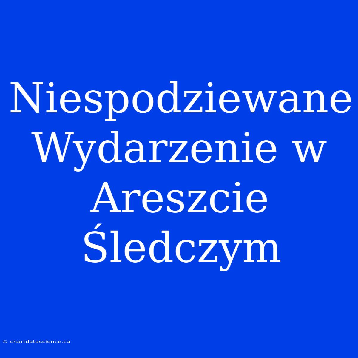 Niespodziewane Wydarzenie W Areszcie Śledczym