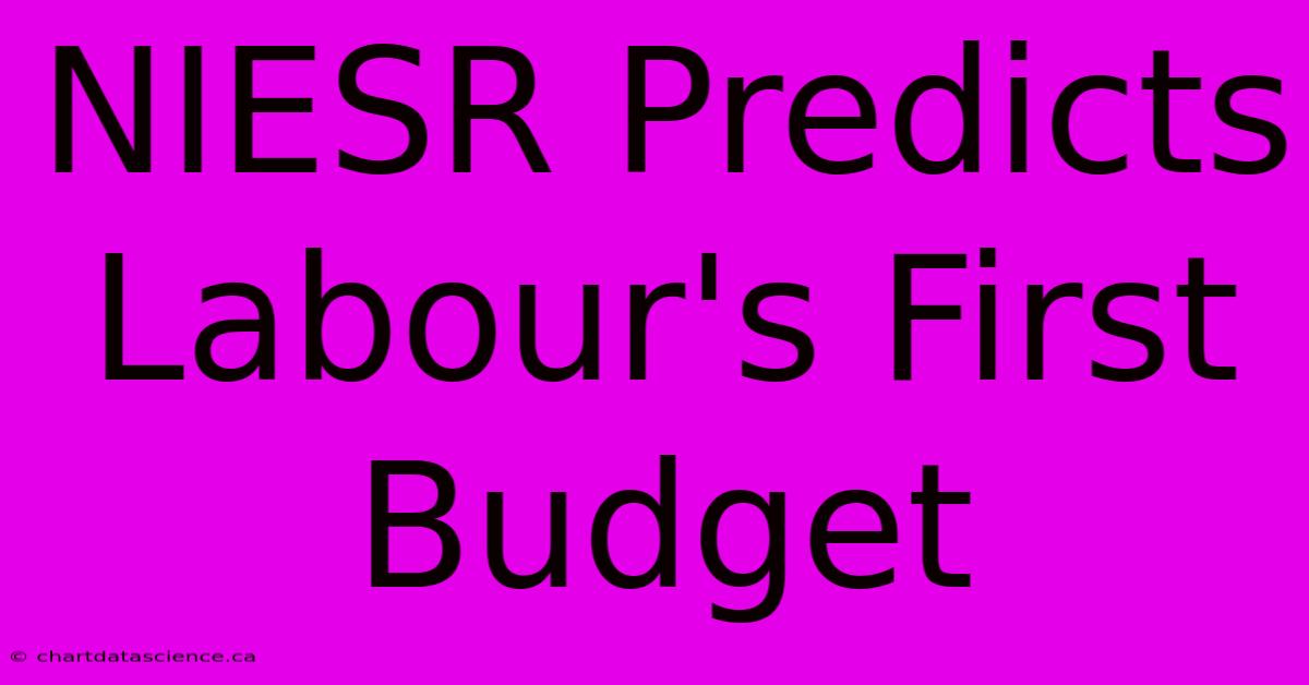 NIESR Predicts Labour's First Budget