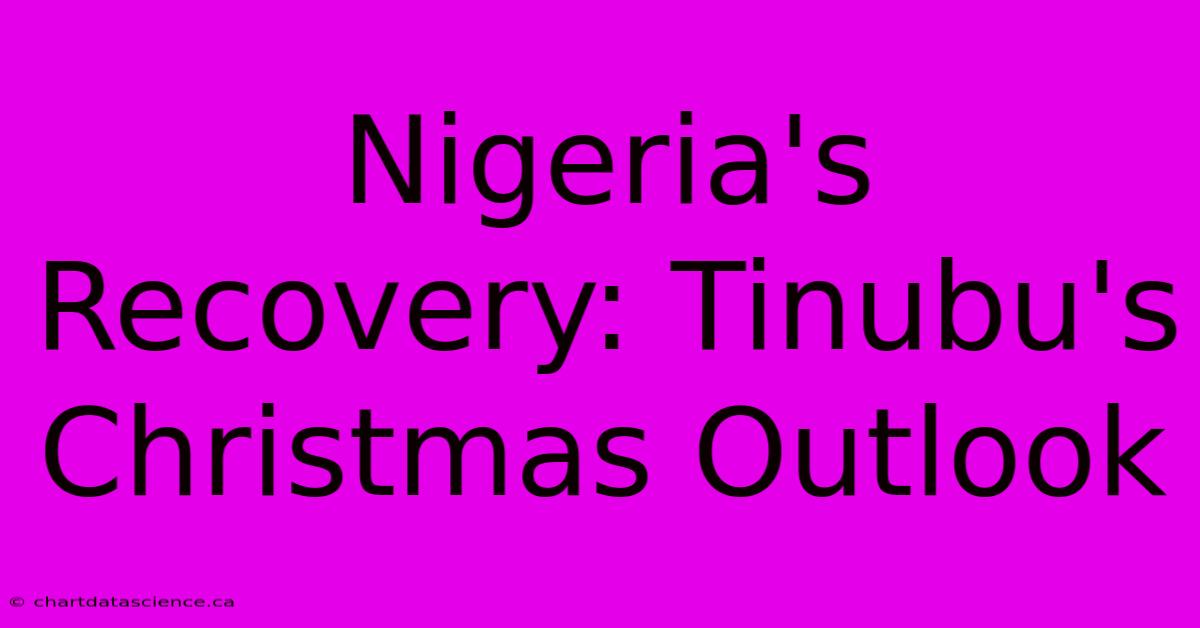 Nigeria's Recovery: Tinubu's Christmas Outlook