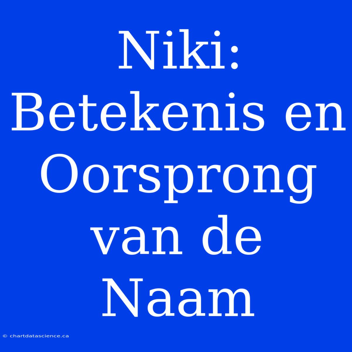 Niki: Betekenis En Oorsprong Van De Naam