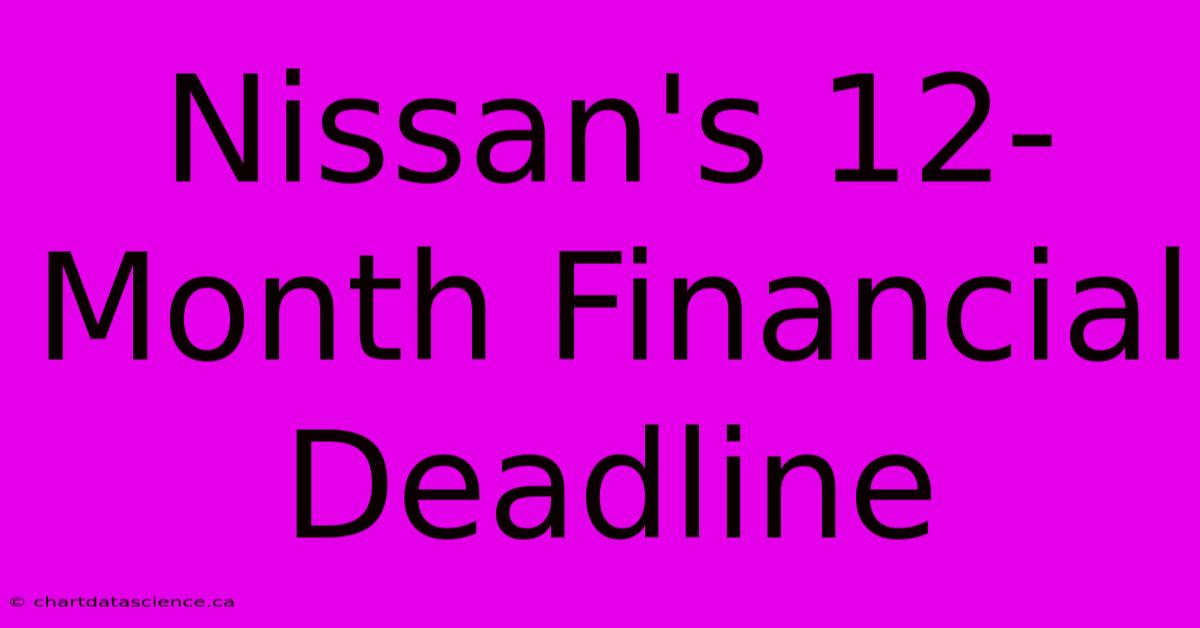 Nissan's 12-Month Financial Deadline