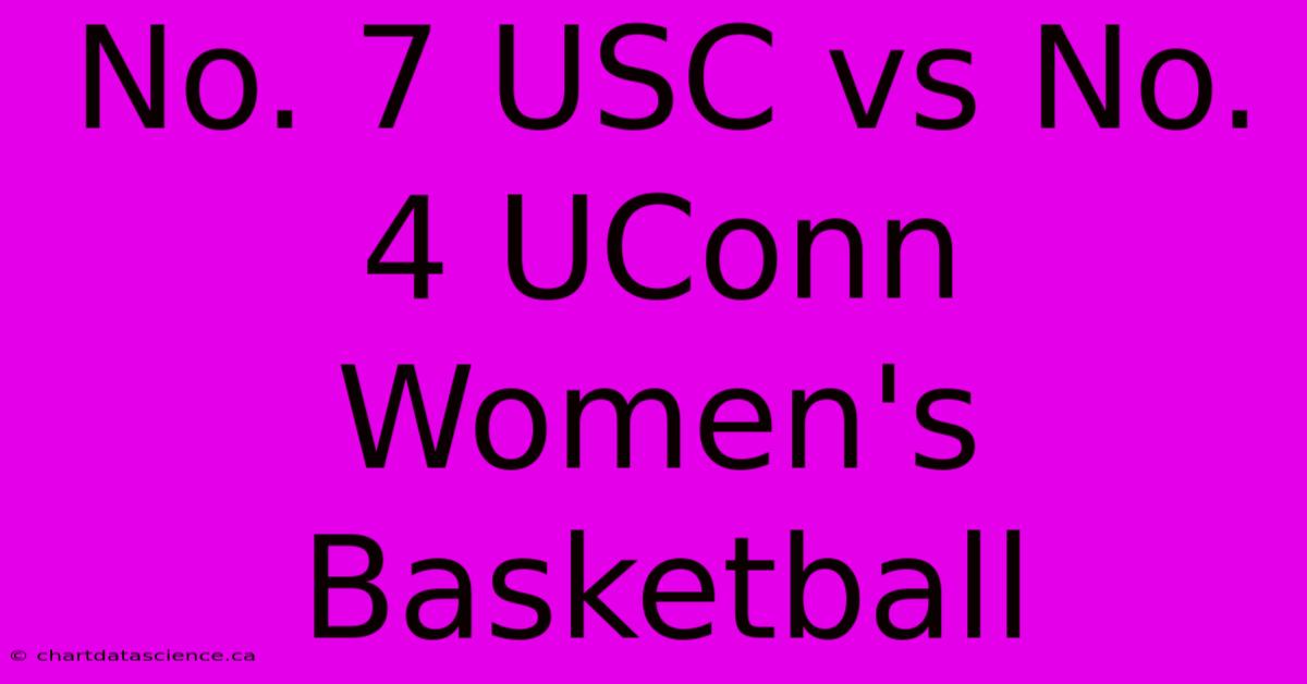 No. 7 USC Vs No. 4 UConn Women's Basketball