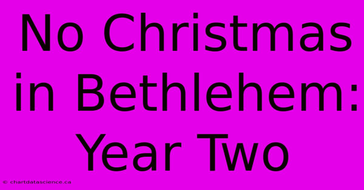 No Christmas In Bethlehem: Year Two