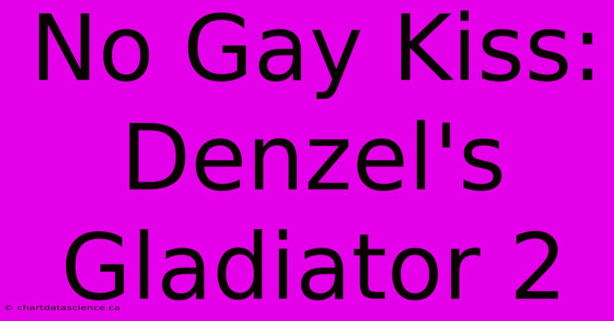 No Gay Kiss: Denzel's Gladiator 2