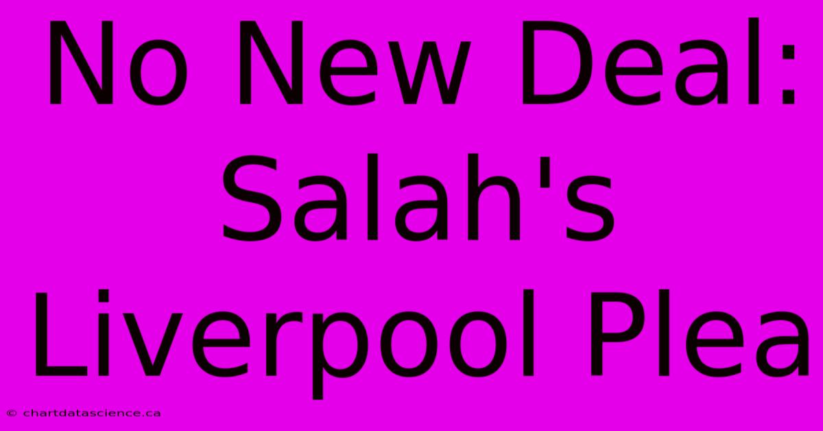 No New Deal: Salah's Liverpool Plea