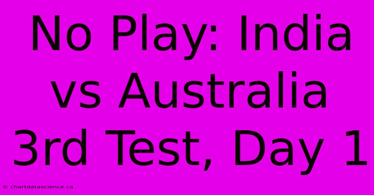 No Play: India Vs Australia 3rd Test, Day 1