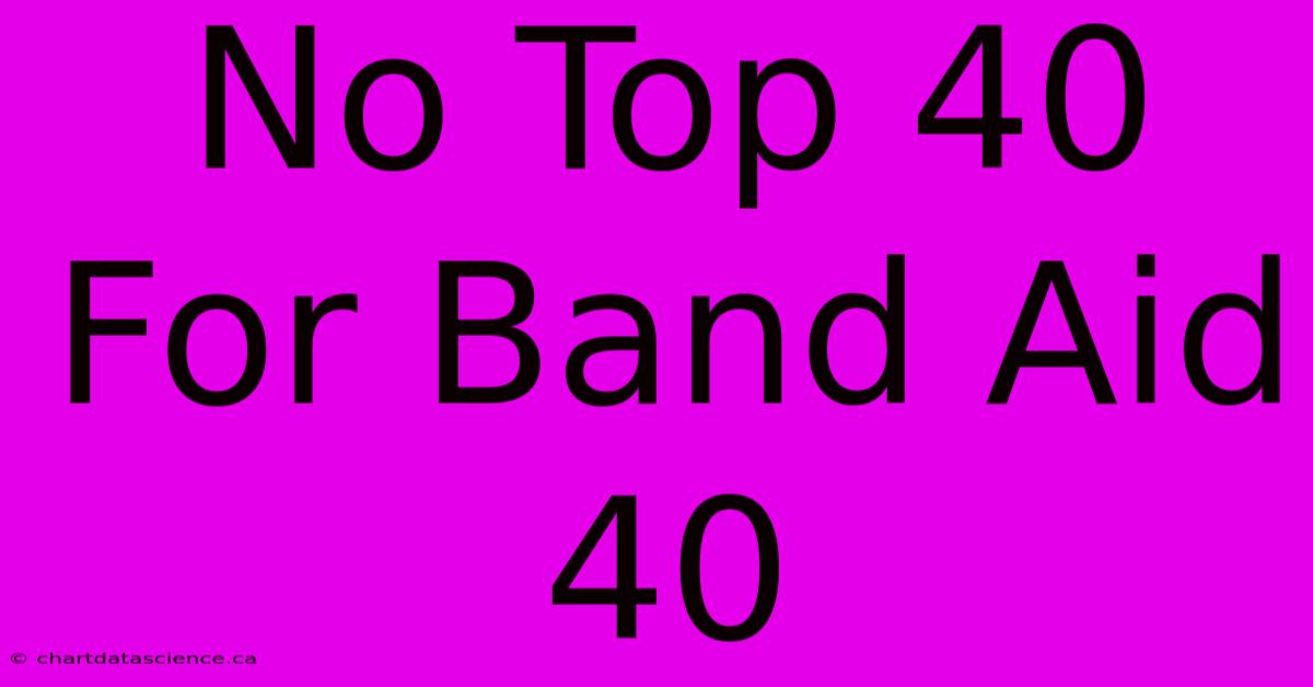 No Top 40 For Band Aid 40