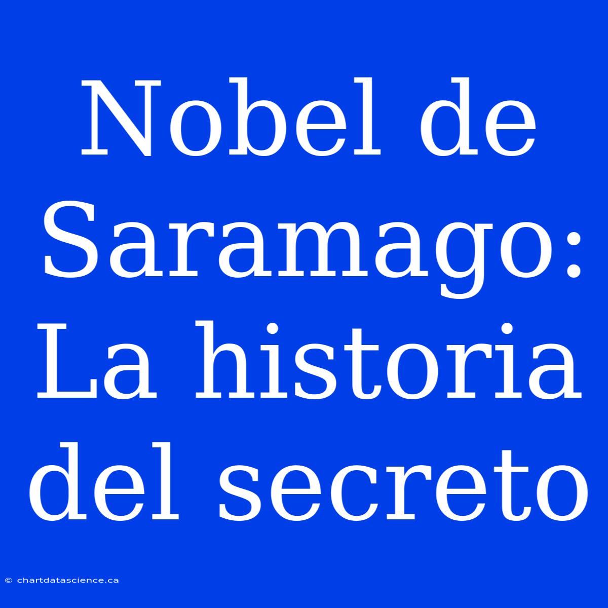 Nobel De Saramago: La Historia Del Secreto