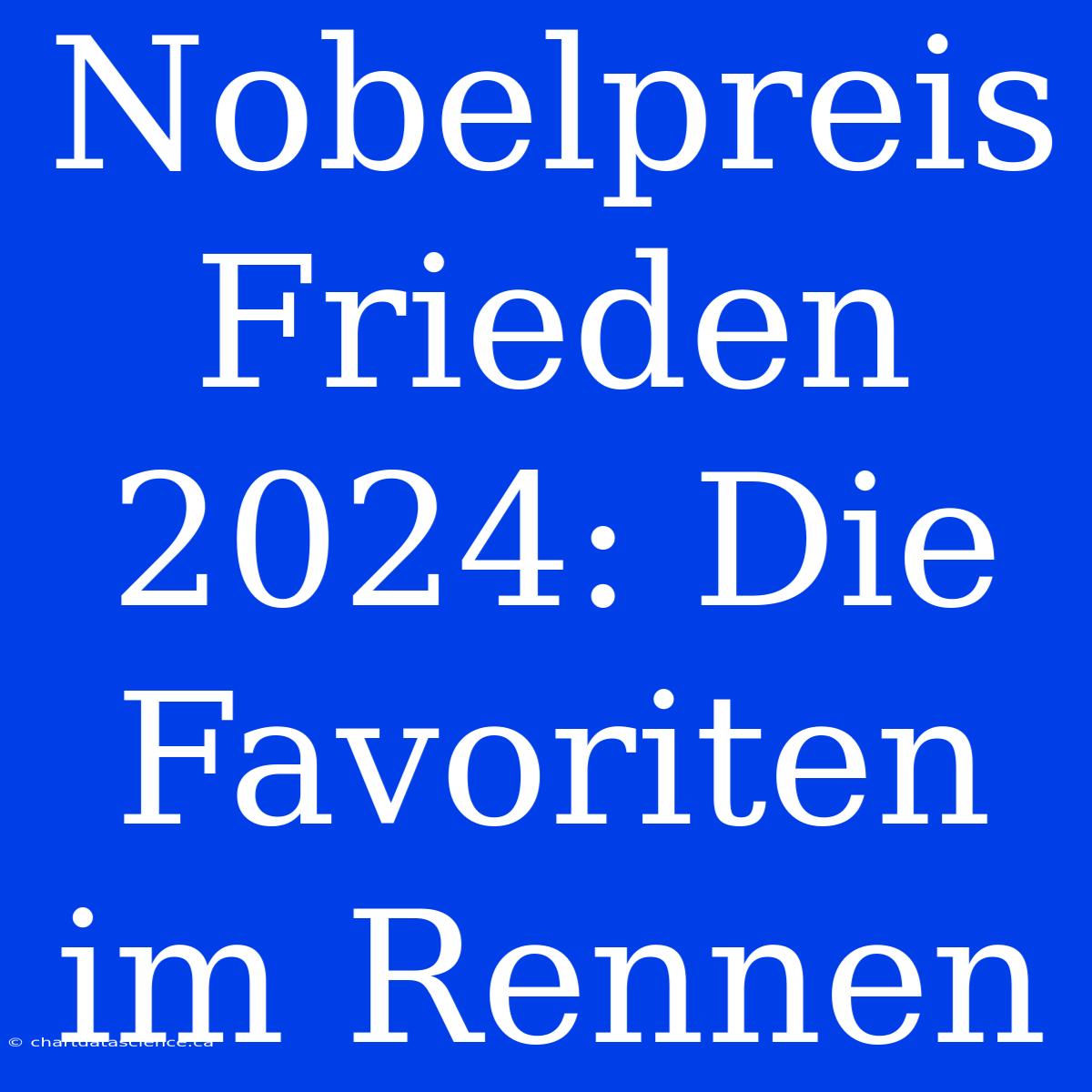 Nobelpreis Frieden 2024: Die Favoriten Im Rennen