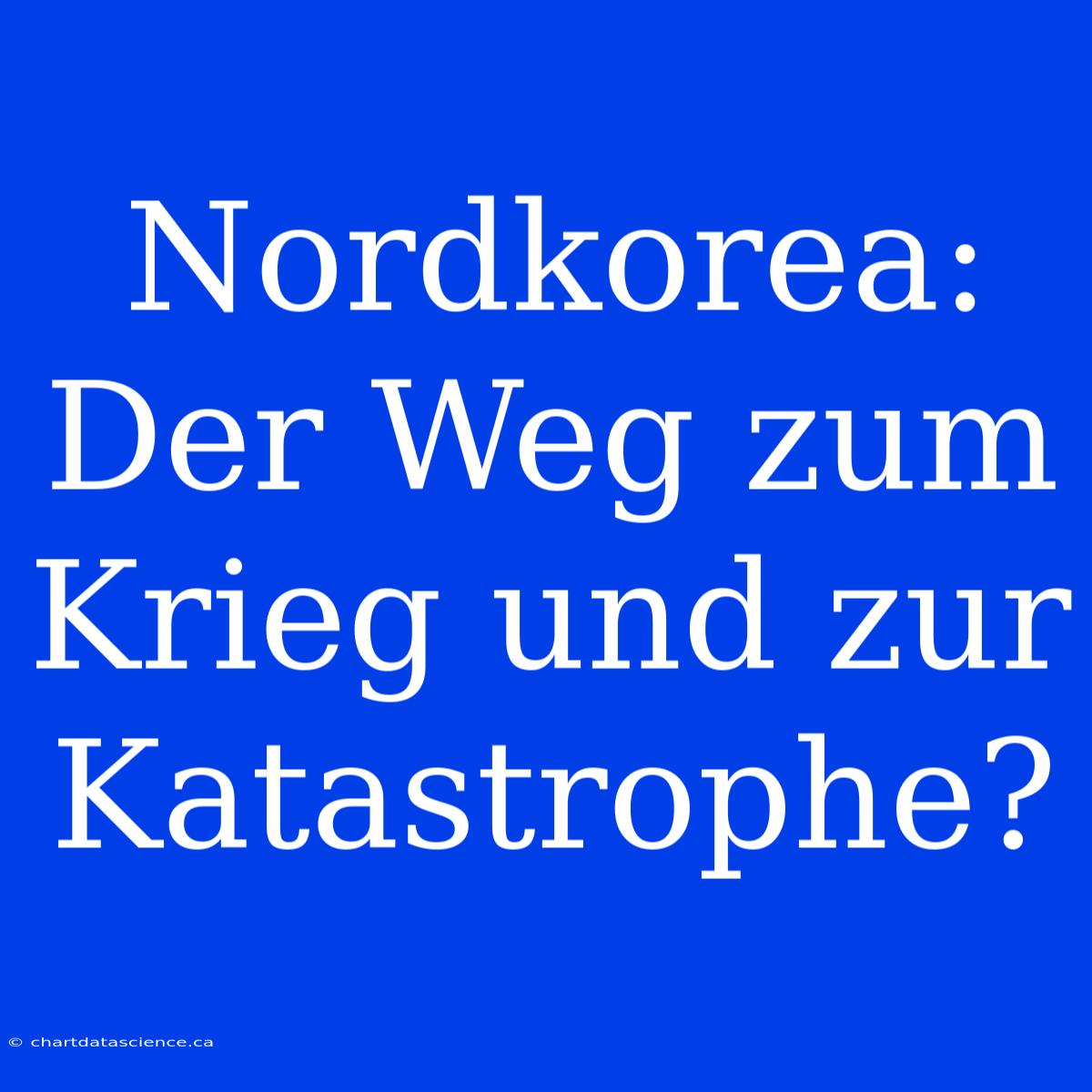 Nordkorea: Der Weg Zum Krieg Und Zur Katastrophe?