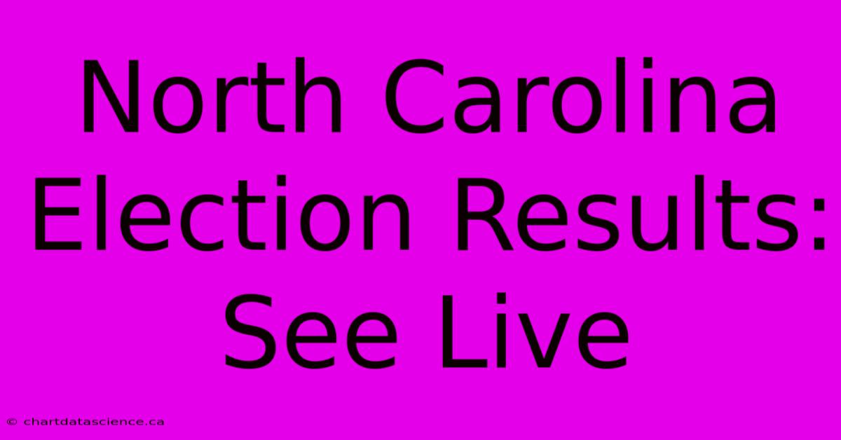 North Carolina Election Results: See Live