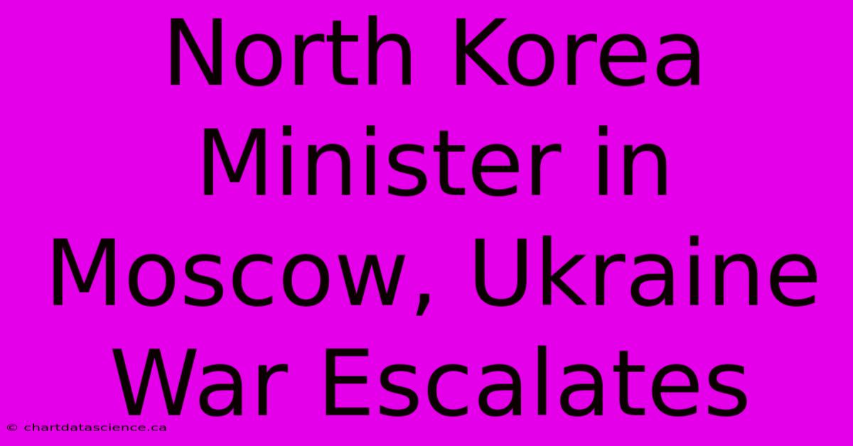 North Korea Minister In Moscow, Ukraine War Escalates