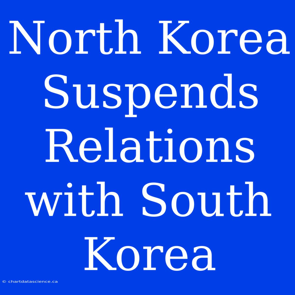 North Korea Suspends Relations With South Korea