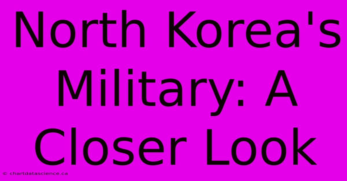 North Korea's Military: A Closer Look