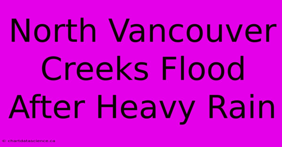 North Vancouver Creeks Flood After Heavy Rain