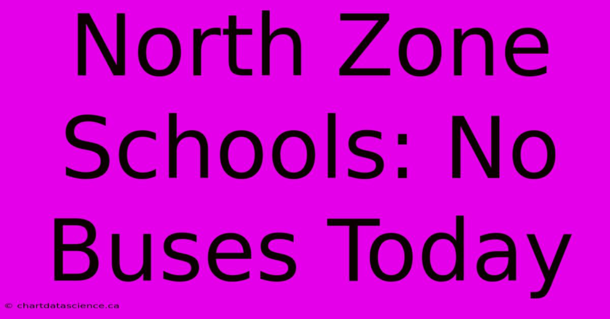 North Zone Schools: No Buses Today