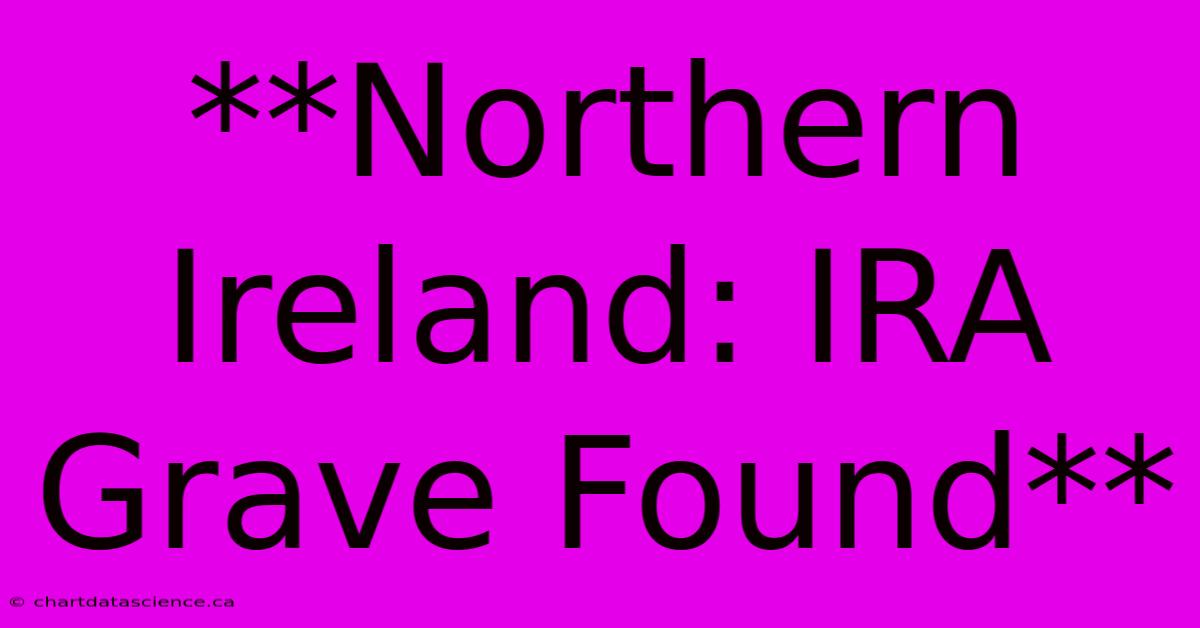 **Northern Ireland: IRA Grave Found**