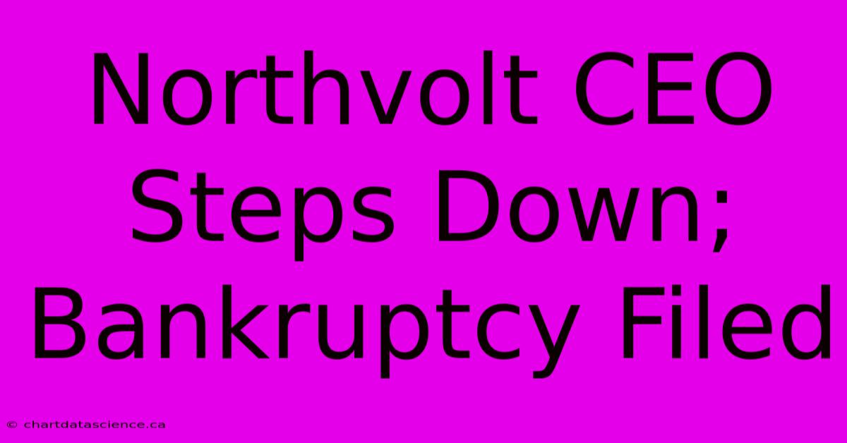 Northvolt CEO Steps Down; Bankruptcy Filed