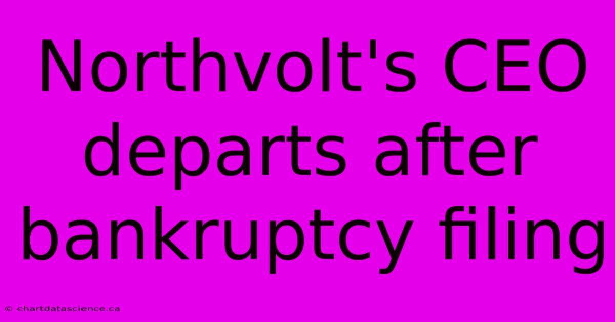 Northvolt's CEO Departs After Bankruptcy Filing