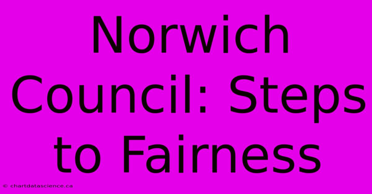 Norwich Council: Steps To Fairness