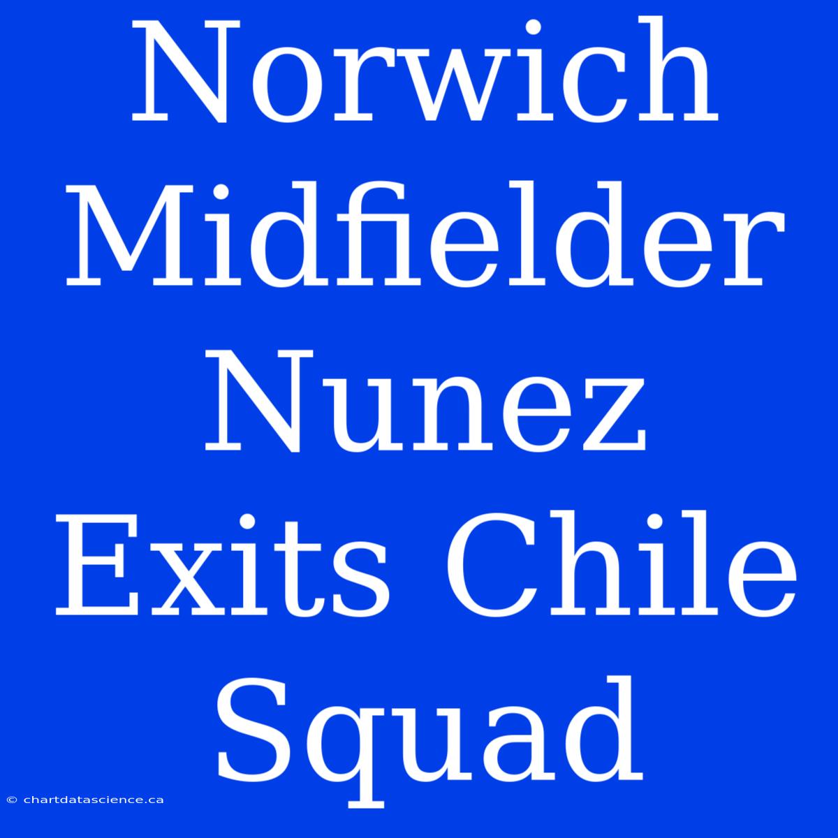 Norwich Midfielder Nunez Exits Chile Squad