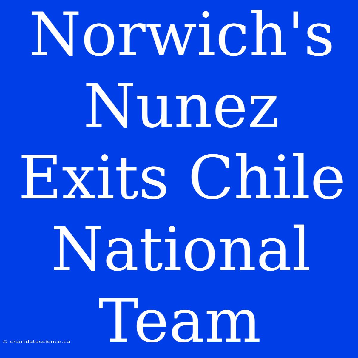 Norwich's Nunez Exits Chile National Team