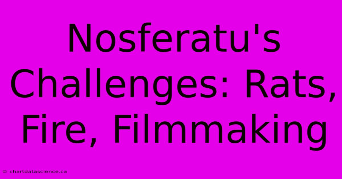 Nosferatu's Challenges: Rats, Fire, Filmmaking