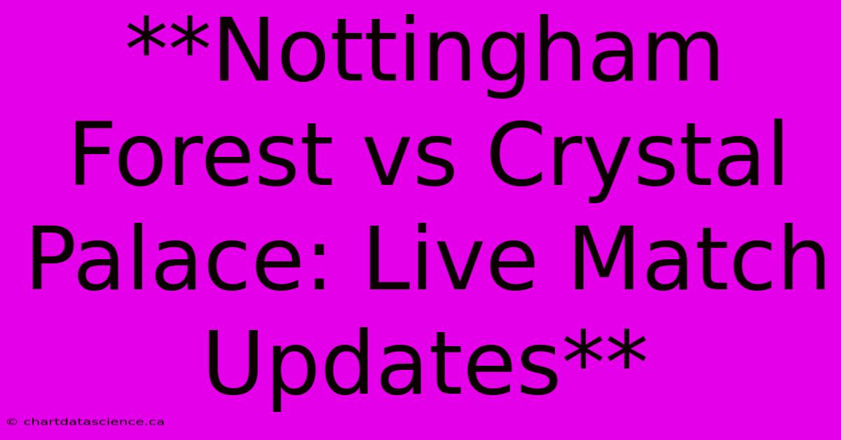 **Nottingham Forest Vs Crystal Palace: Live Match Updates**