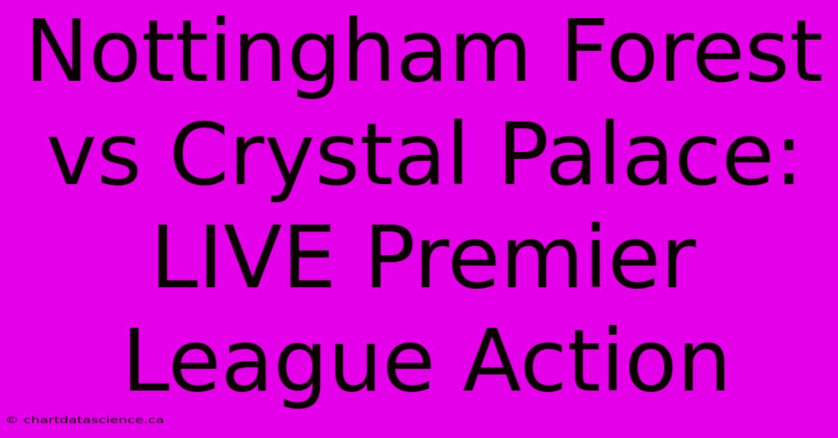 Nottingham Forest Vs Crystal Palace: LIVE Premier League Action