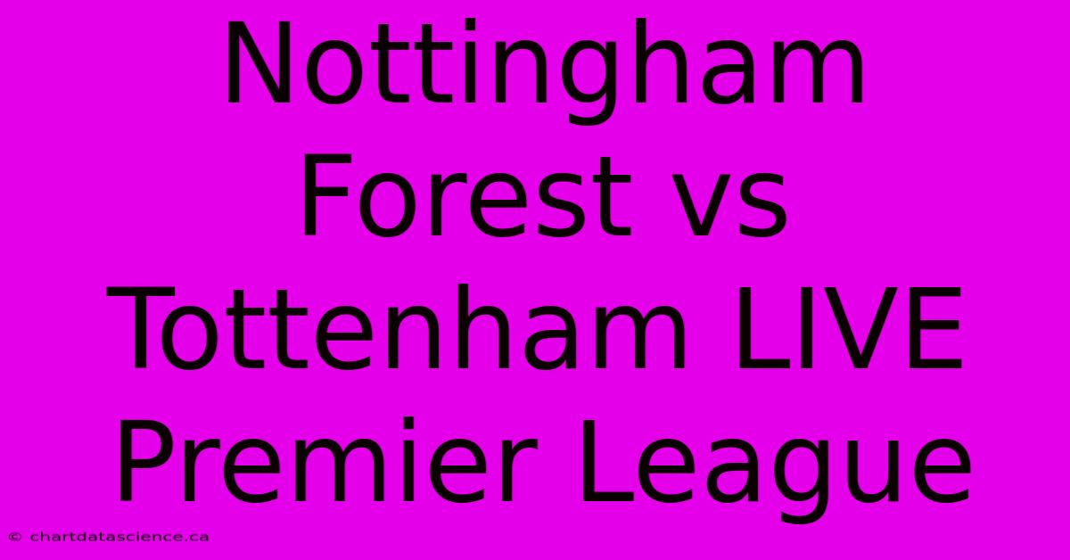 Nottingham Forest Vs Tottenham LIVE Premier League