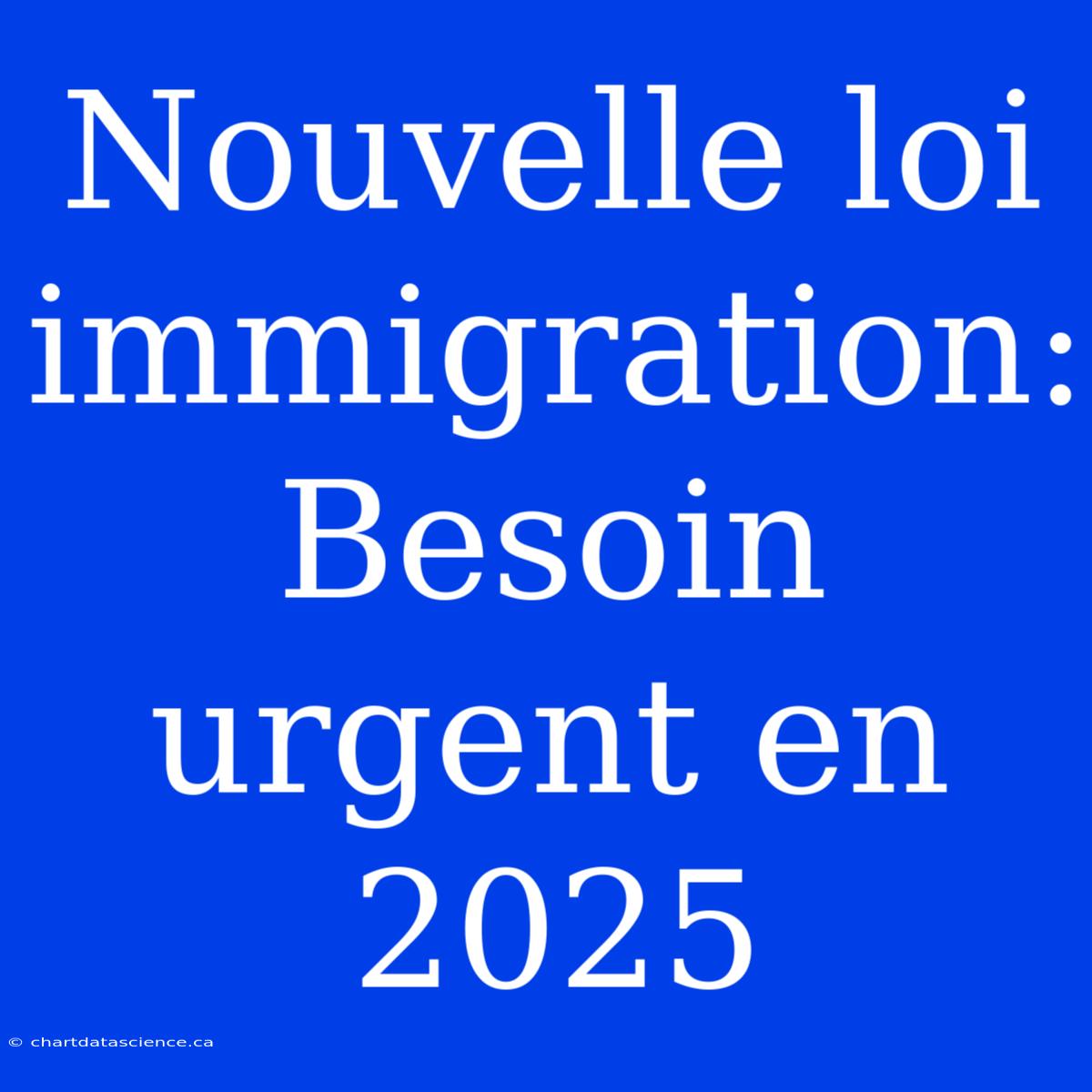 Nouvelle Loi Immigration: Besoin Urgent En 2025