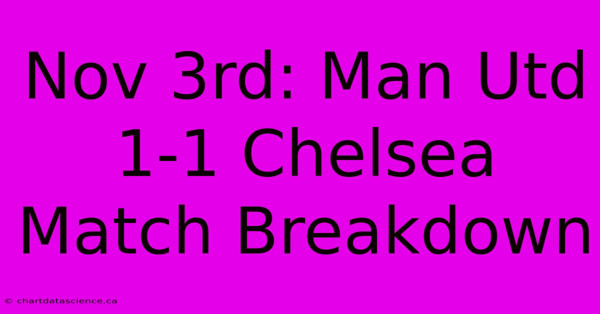 Nov 3rd: Man Utd 1-1 Chelsea Match Breakdown