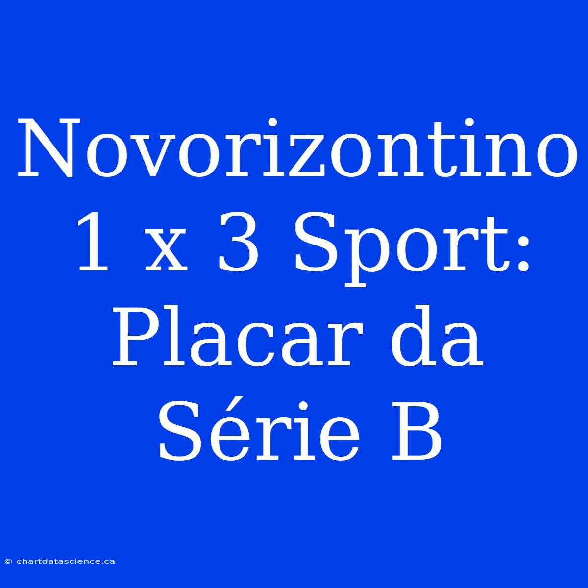 Novorizontino 1 X 3 Sport: Placar Da Série B