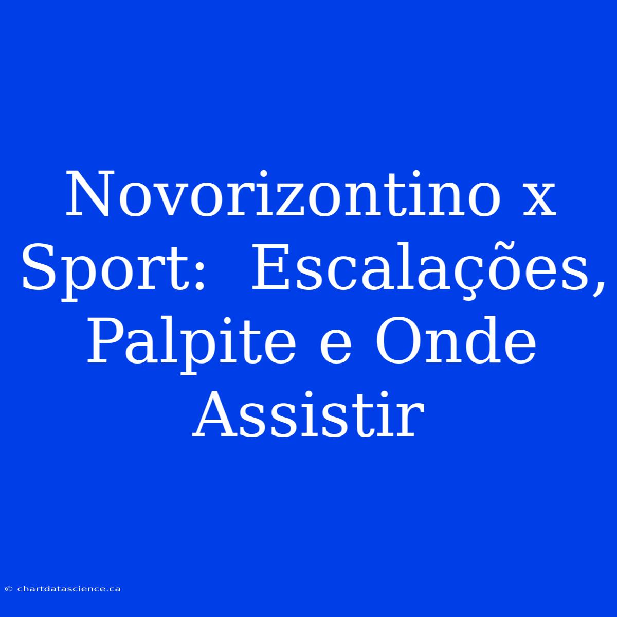 Novorizontino X Sport:  Escalações, Palpite E Onde Assistir