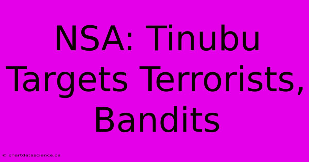 NSA: Tinubu Targets Terrorists, Bandits