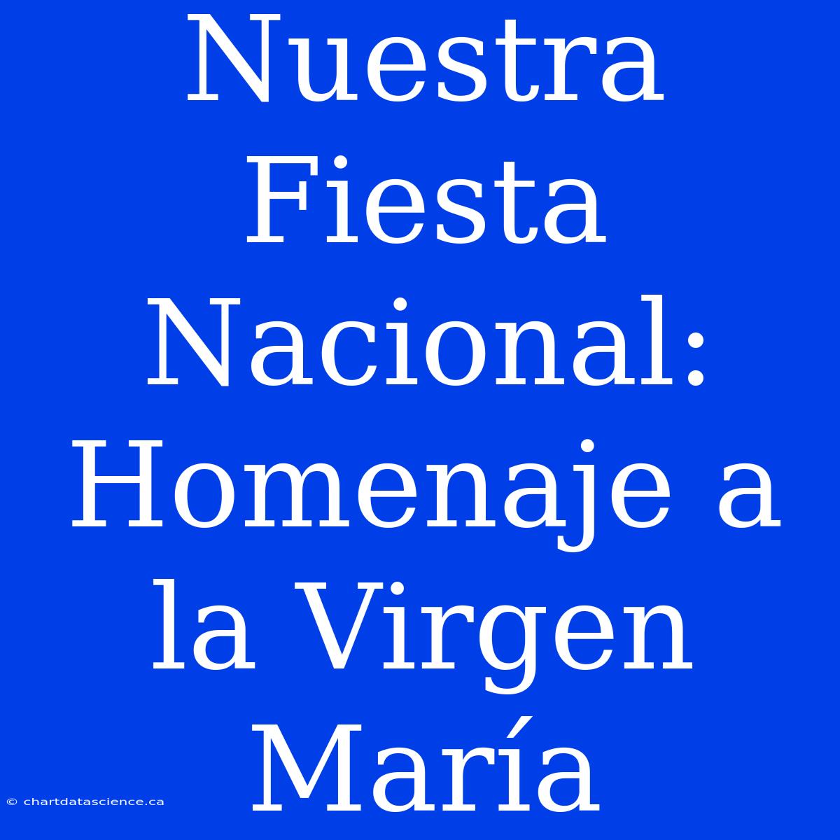 Nuestra Fiesta Nacional: Homenaje A La Virgen María