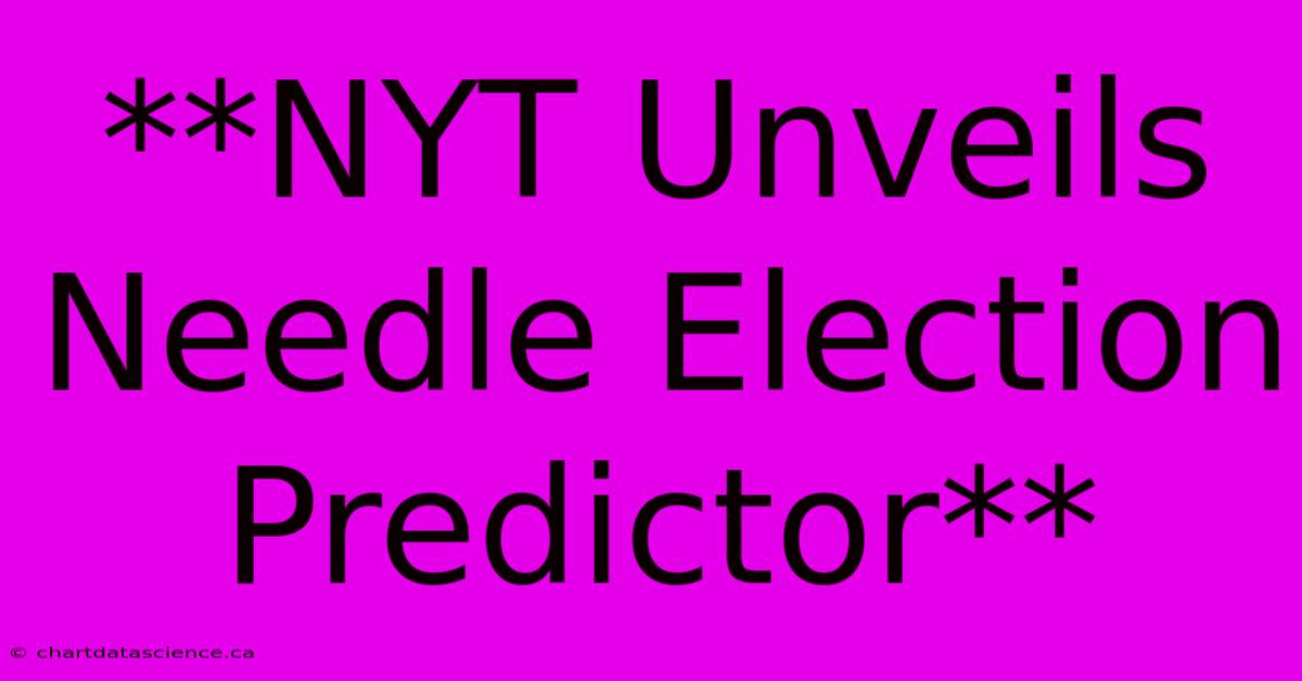 **NYT Unveils Needle Election Predictor**