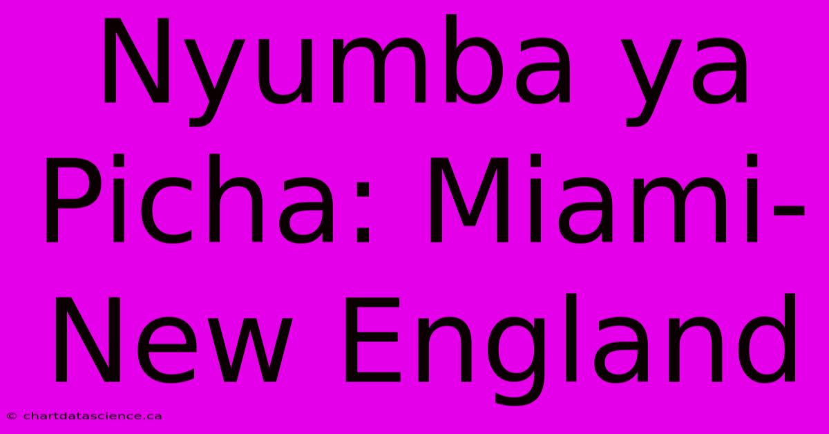 Nyumba Ya Picha: Miami-New England 