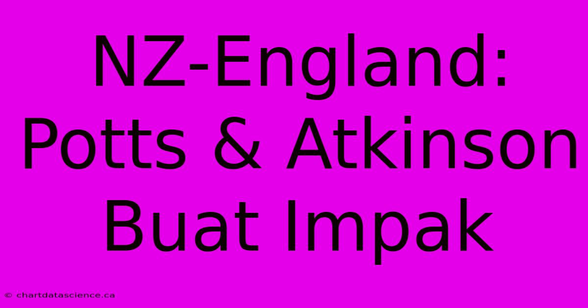 NZ-England:  Potts & Atkinson Buat Impak