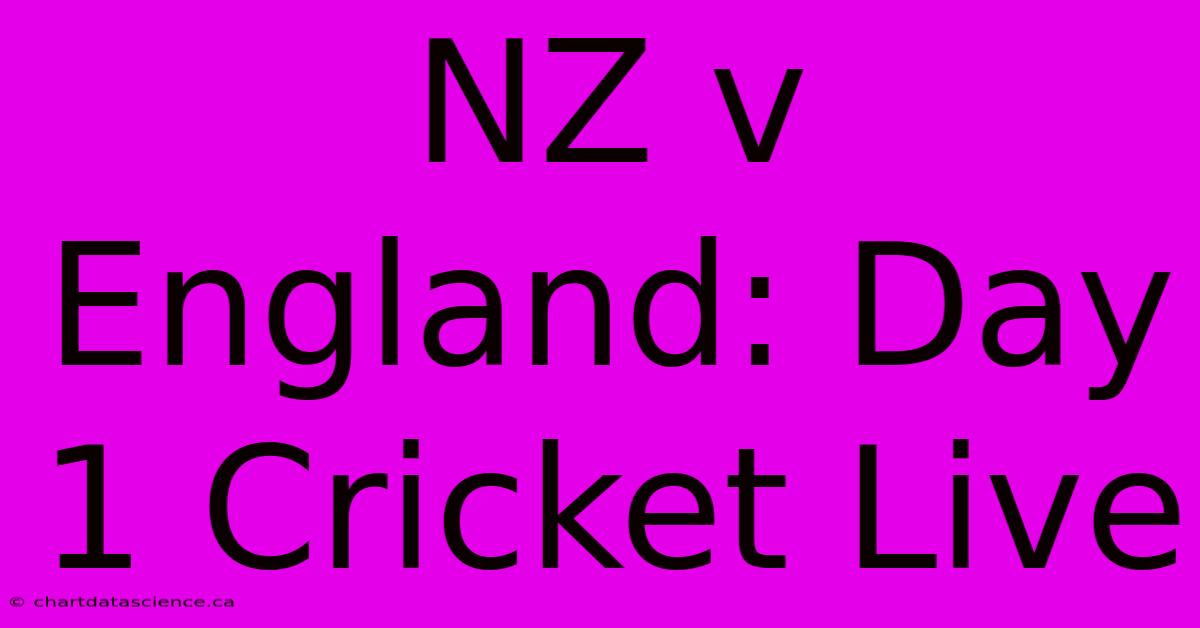 NZ V England: Day 1 Cricket Live