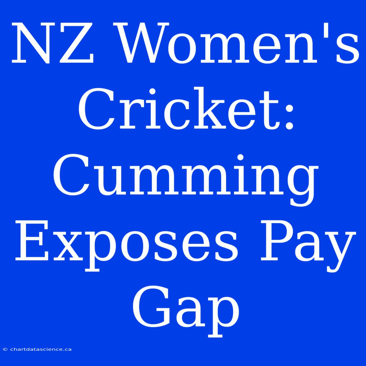 NZ Women's Cricket: Cumming Exposes Pay Gap