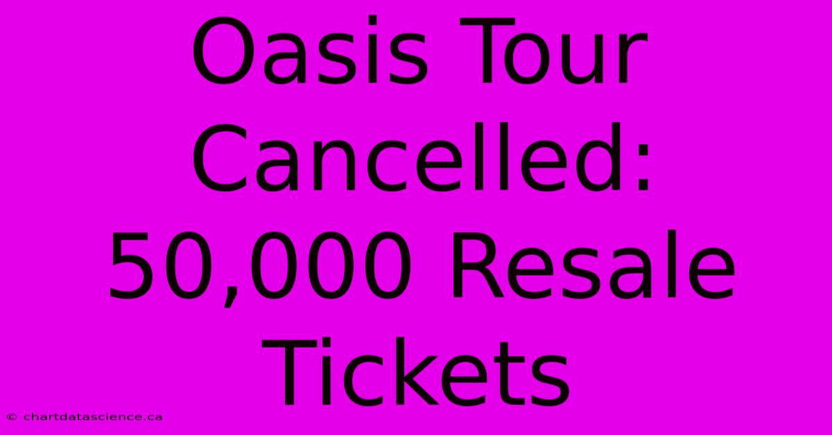 Oasis Tour Cancelled: 50,000 Resale Tickets