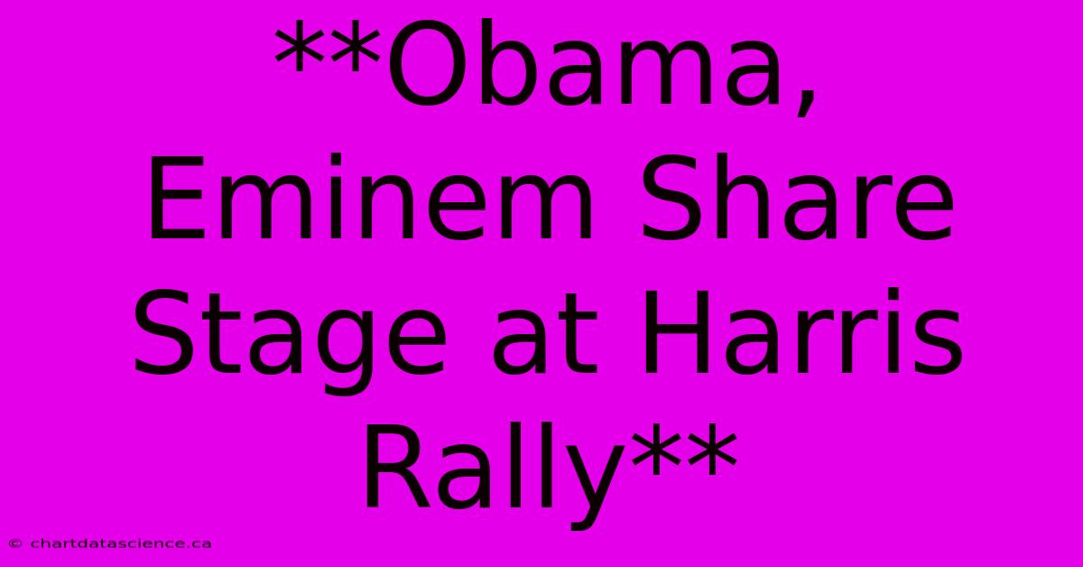 **Obama, Eminem Share Stage At Harris Rally**