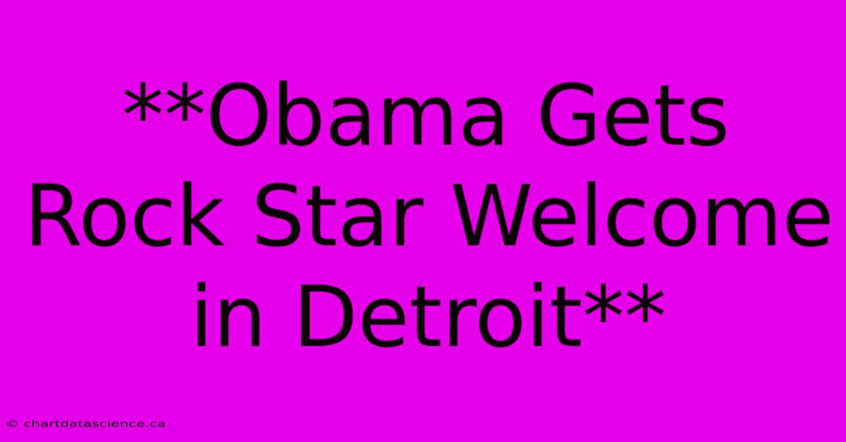 **Obama Gets Rock Star Welcome In Detroit**