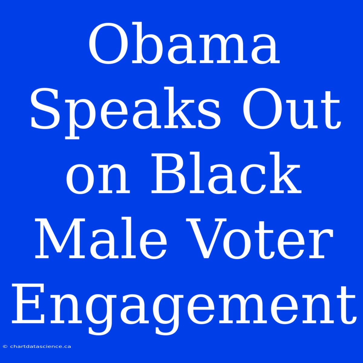 Obama Speaks Out On Black Male Voter Engagement