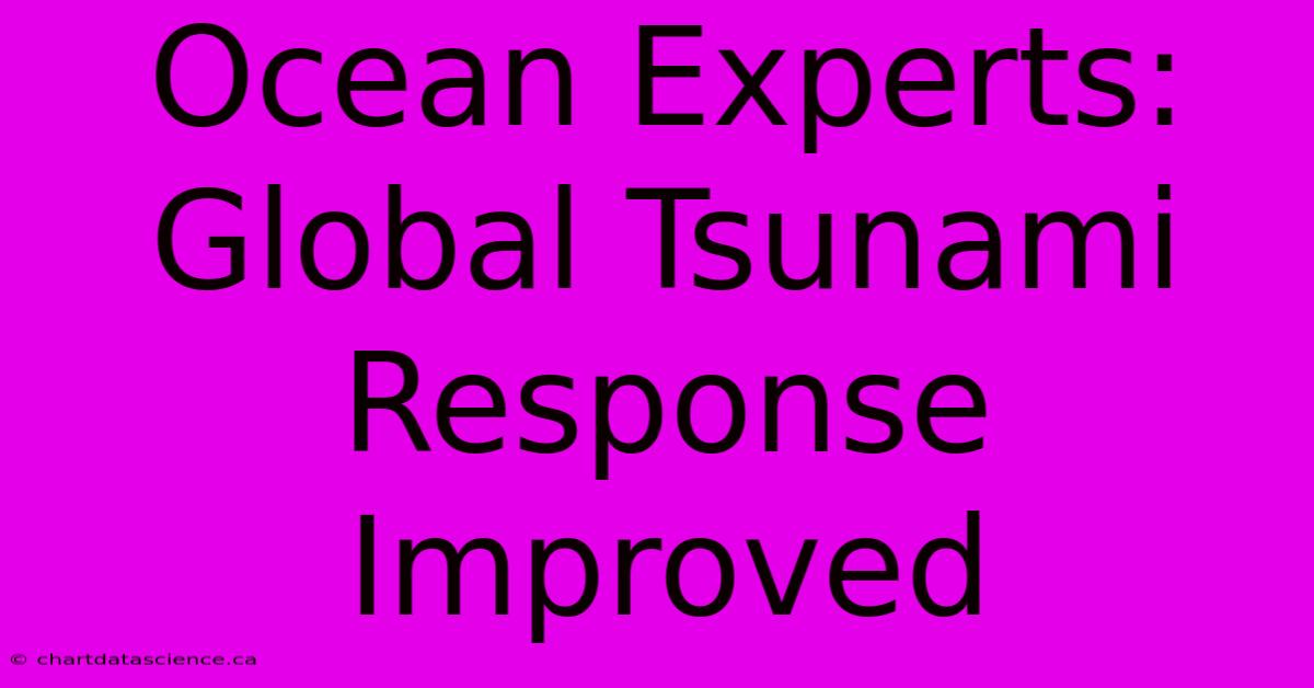 Ocean Experts: Global Tsunami Response Improved