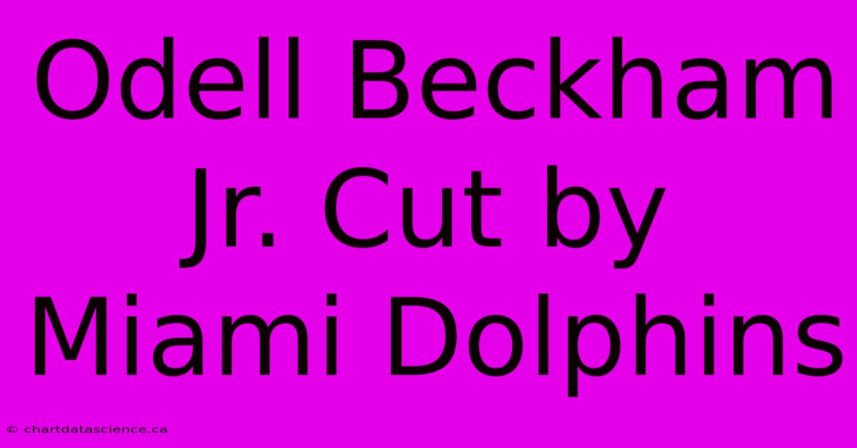 Odell Beckham Jr. Cut By Miami Dolphins