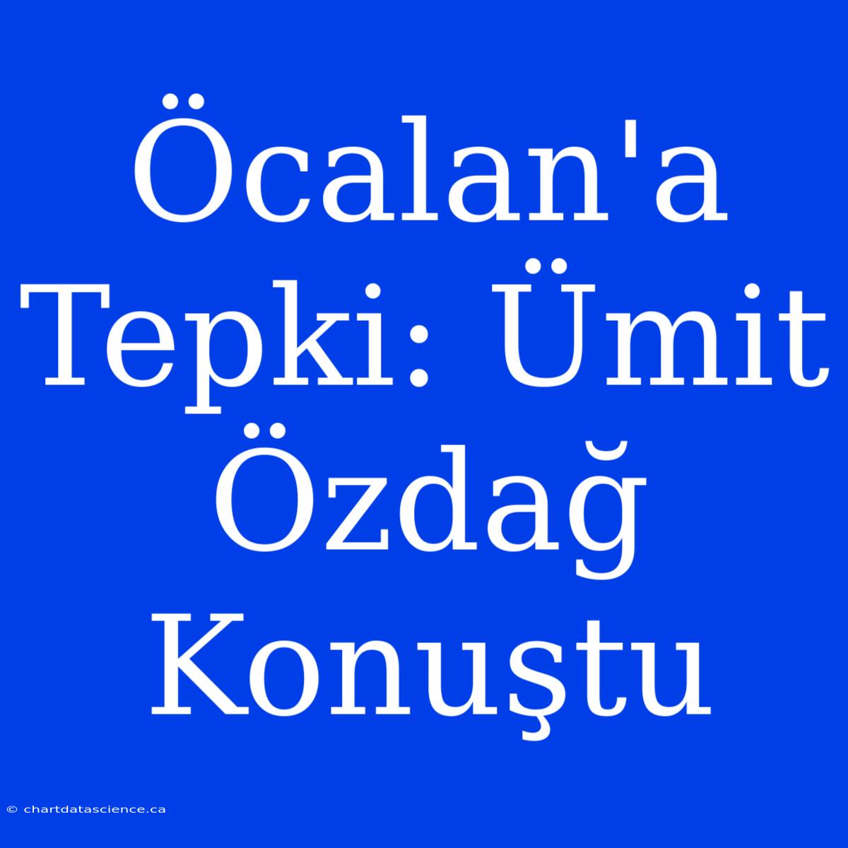 Öcalan'a Tepki: Ümit Özdağ Konuştu